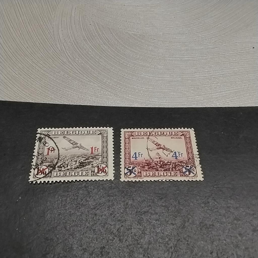 BELGIE Luchtpost 6/7 gestempeld cote 10,00 €, Postzegels en Munten, Ophalen of Verzenden, Gestempeld