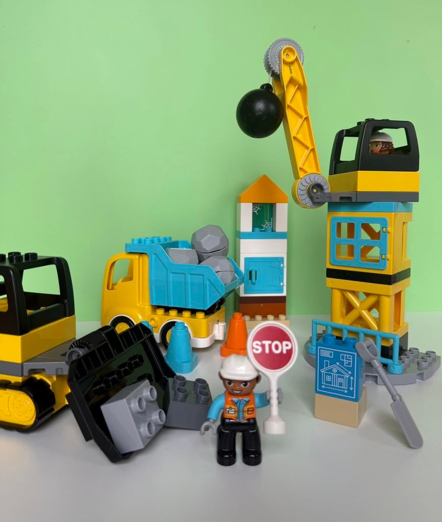 DUPLO Chantier de démolition et construction, Enlèvement, Comme neuf, Duplo