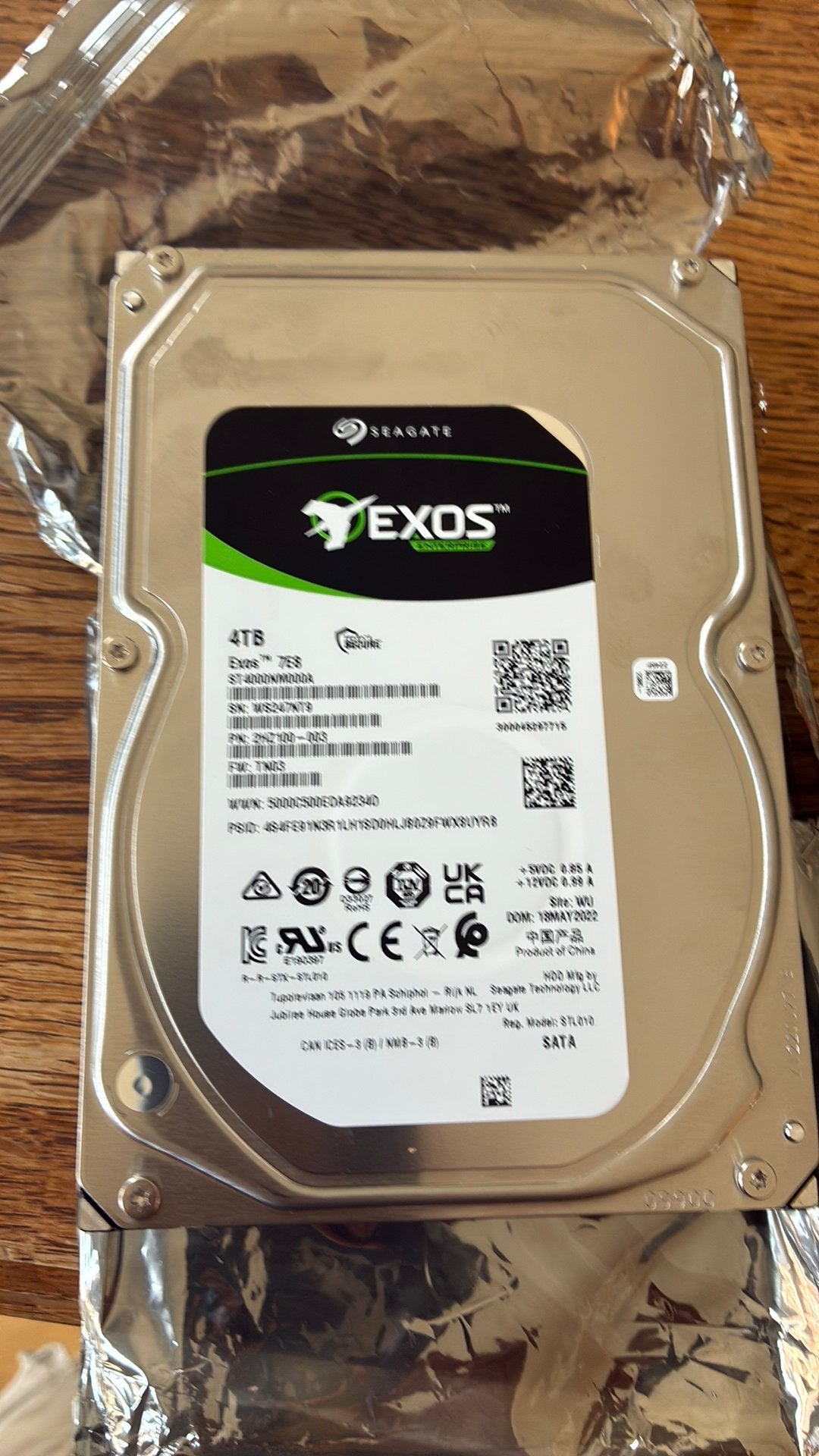 Seagate Exos 4 TB, Computers en Software, Harde schijven, Intern, Server, Ophalen of Verzenden, Zo goed als nieuw