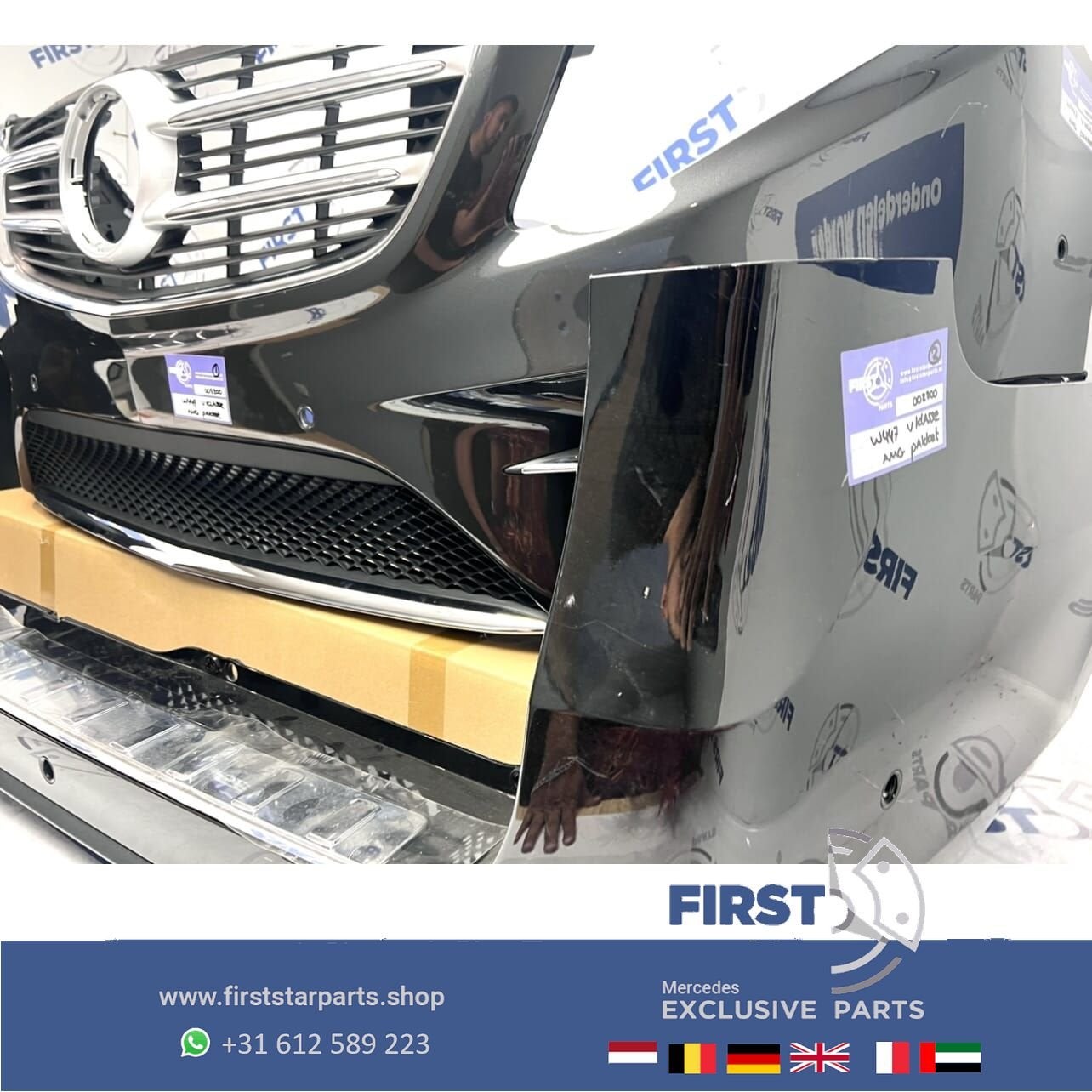 W447 VITO V KLASSE 2023 AMG PAKKET VOORBUMPER + ACHTERBUMPER, Gebruikt, -, Ophalen of Verzenden, Bumper