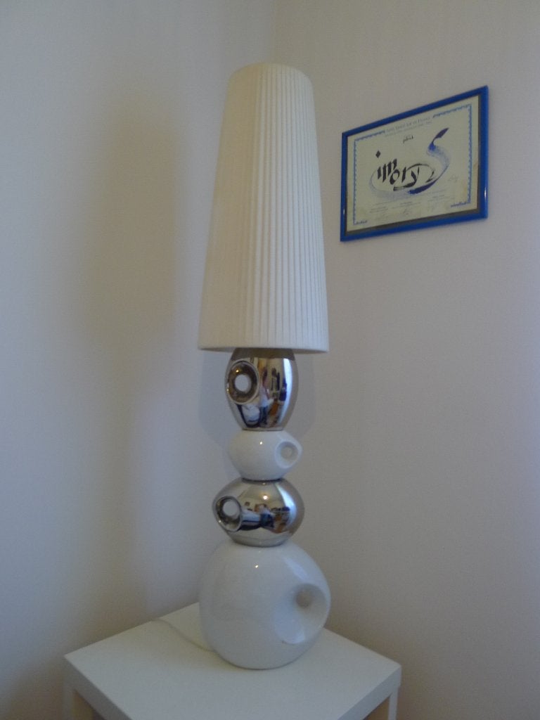 LAMPE geante AVEC ABAT JOUR LAMPADAIRE, Rond, Lampadaire, Enlèvement, Utilisé