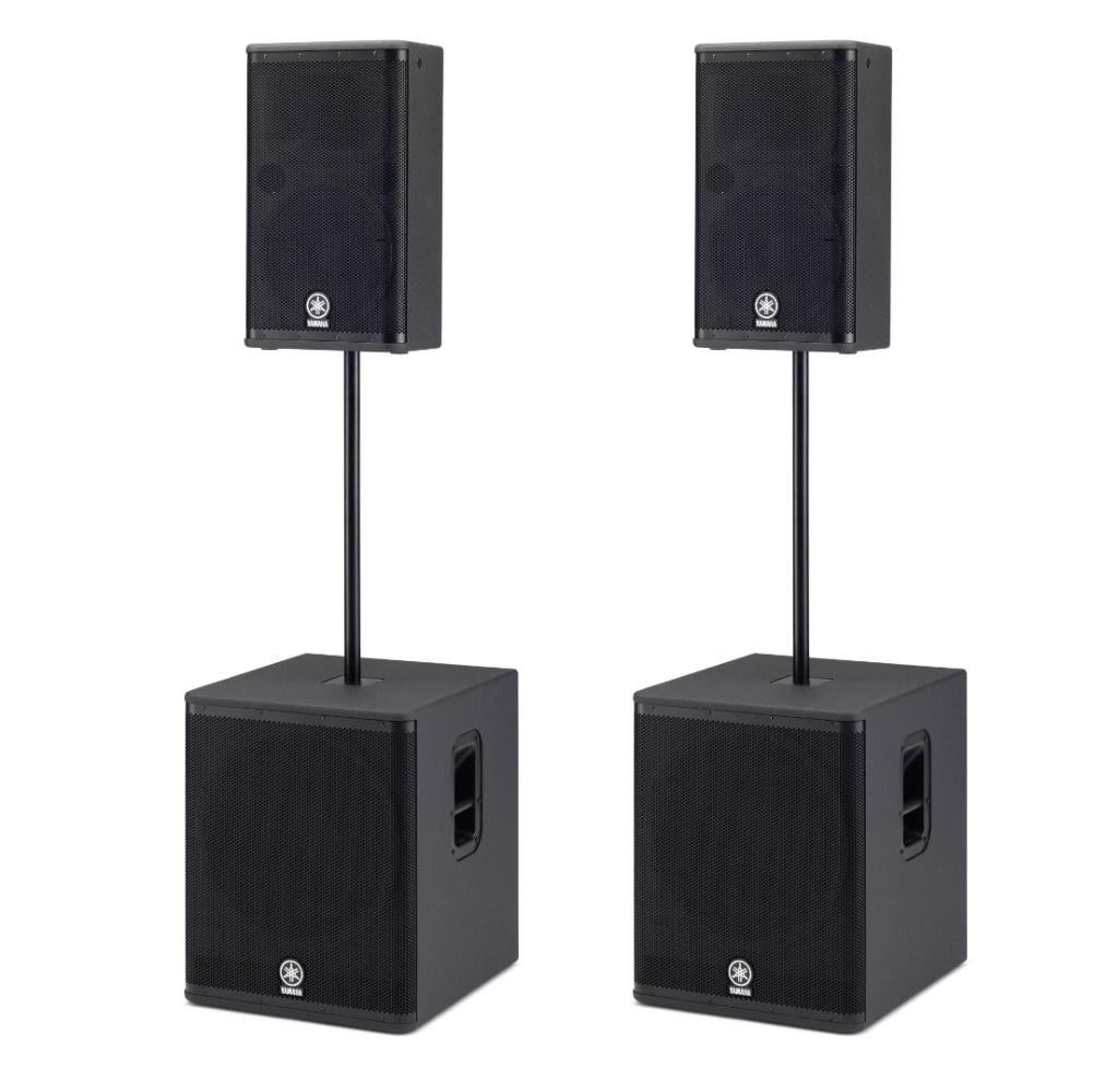 Geluidsset TE HUUR (4200W RMS) • Yamaha DSR112 & DSR118W, Hobby en Vrije tijd, Feestartikelen | Verhuur, Zo goed als nieuw, Ophalen of Verzenden