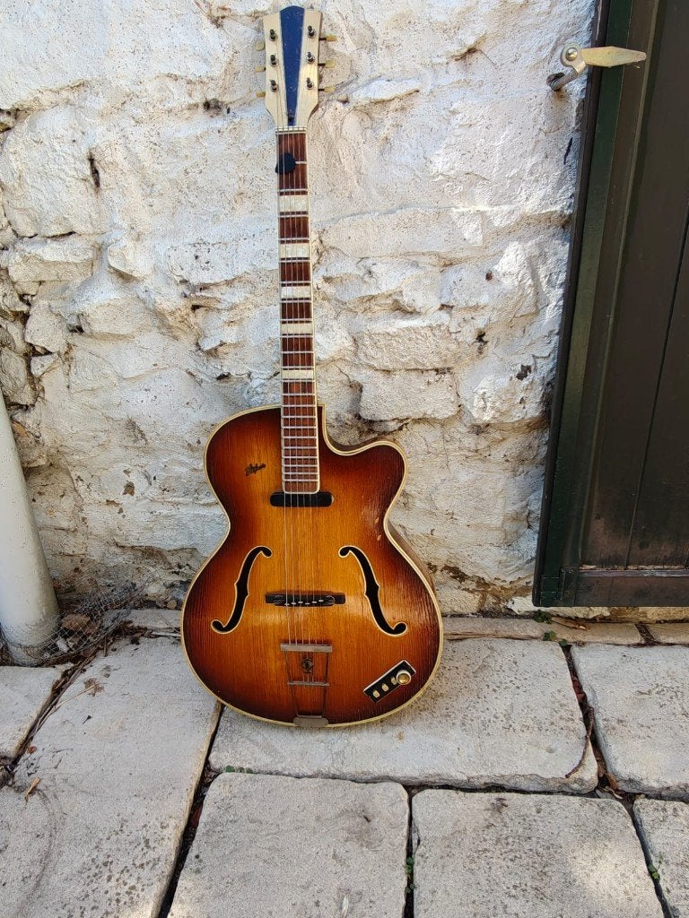 Höffner jazz Guitare, Enlèvement, Comme neuf, Autres types, Avec capteur (piezo)