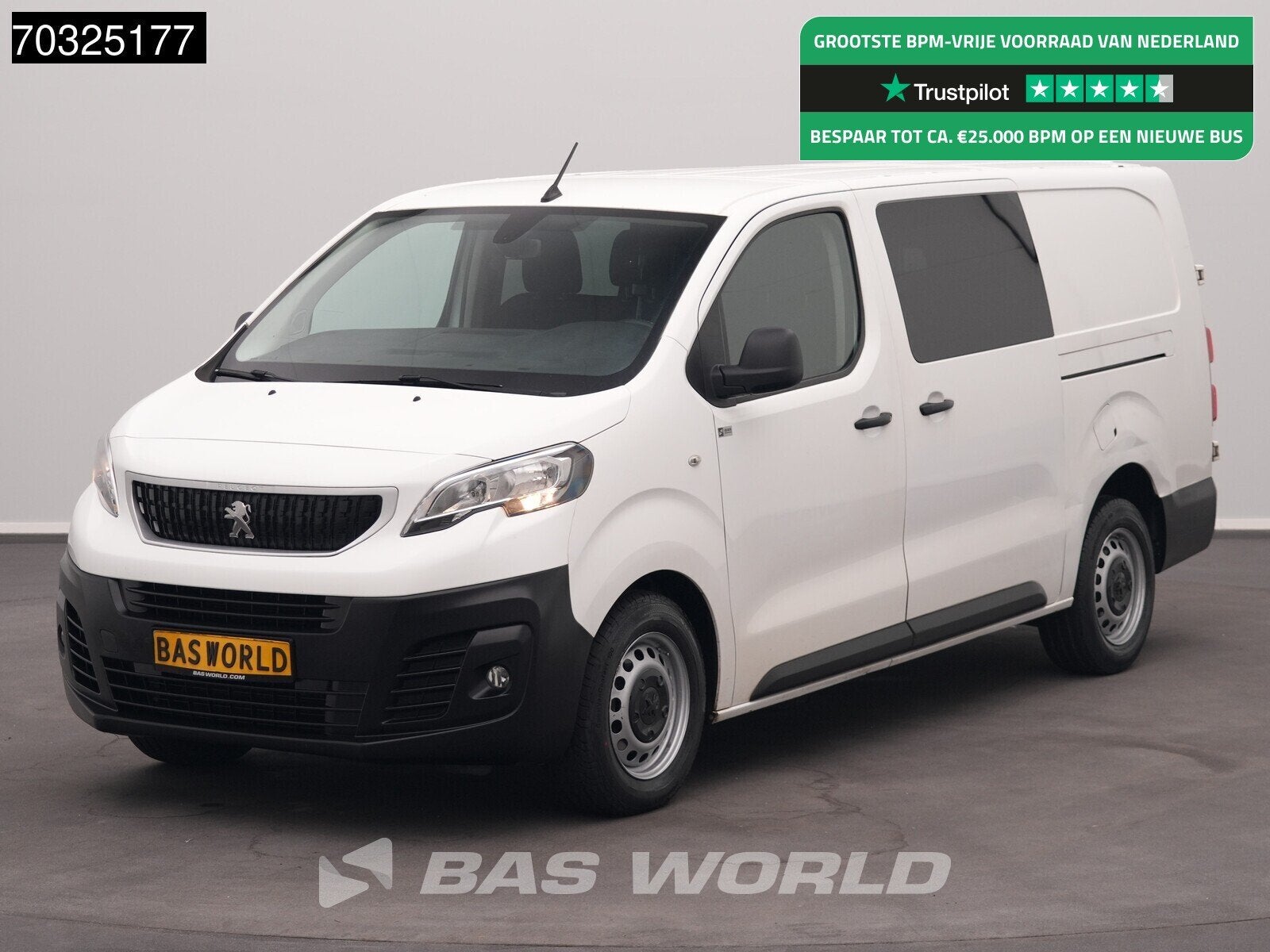 Peugeot Expert 120pk Dubbel Cabine L3H1 Navi Airco Parkeerse, Auto's, 90 kW, Gebruikt, Euro 6, 4 cilinders