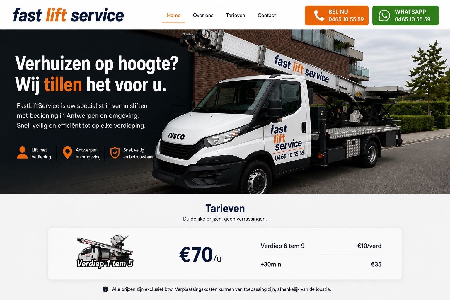 Verhuislift, Enlèvement