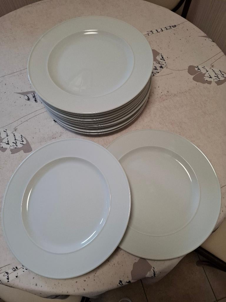 12 porselein borden (diameter 32cm), Enlèvement, Comme neuf, Porcelaine, Assiettes(s)