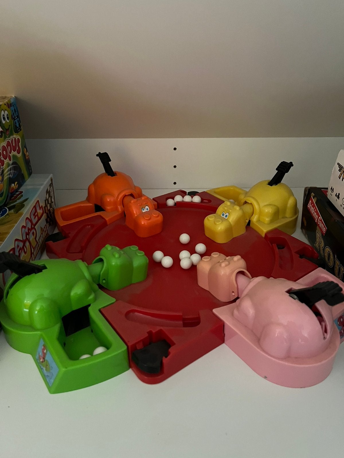 Hippo hap spel, Ophalen, Gebruikt