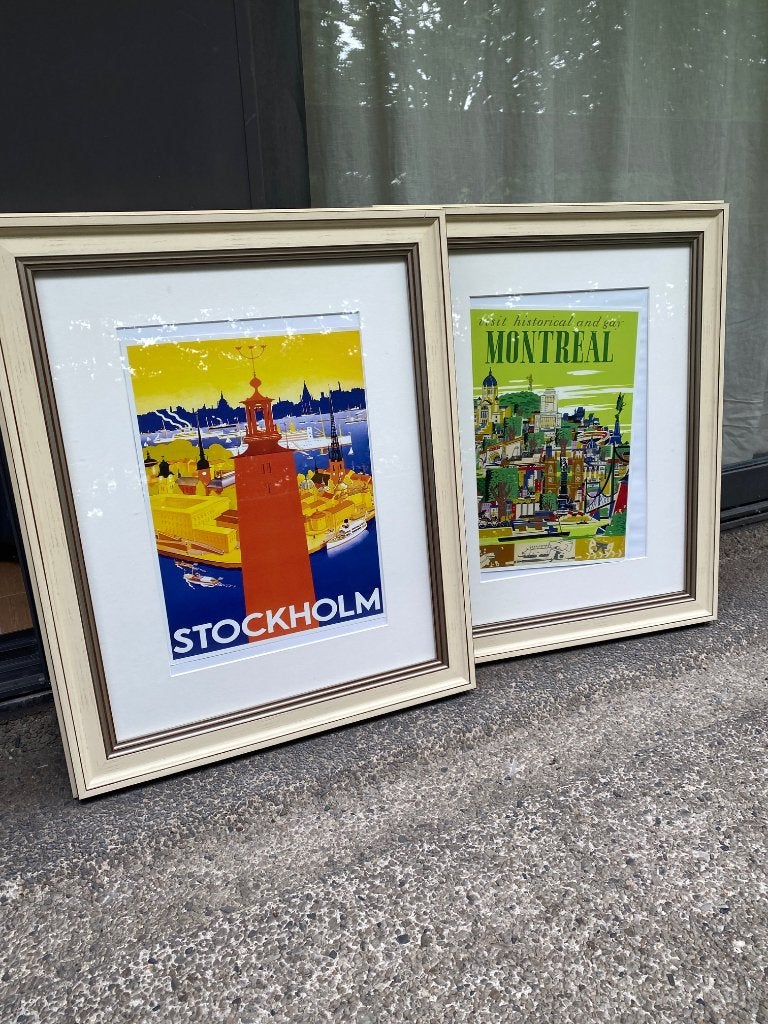 2 crème/off-white houten fotokaders met echt glas 40x50 m, Audio, Tv en Foto, Fotografie | Fotolijsten, Ophalen, Zo goed als nieuw