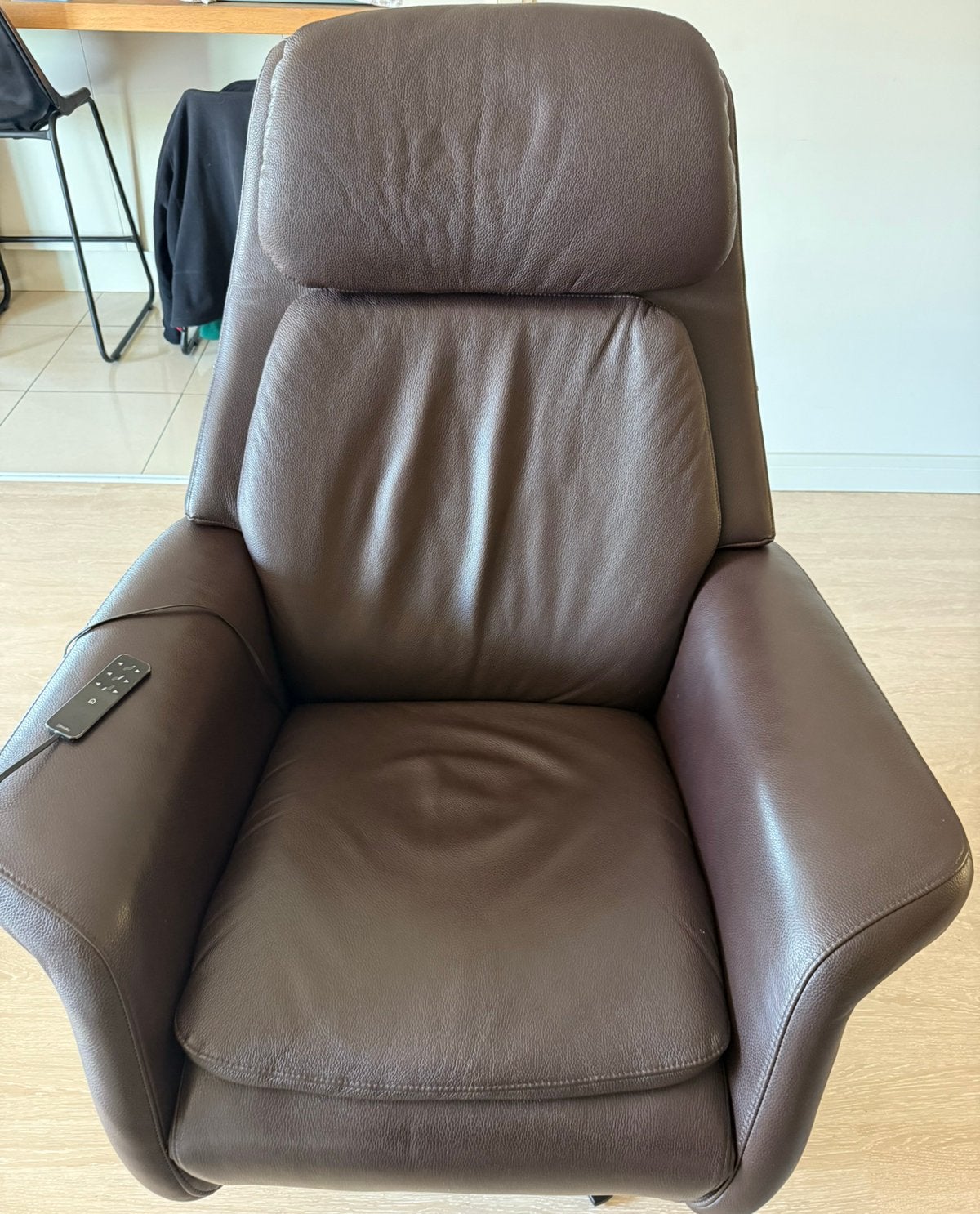 Stressless elektrische relax, Ophalen, Gebruikt, Leer, 50 tot 75 cm