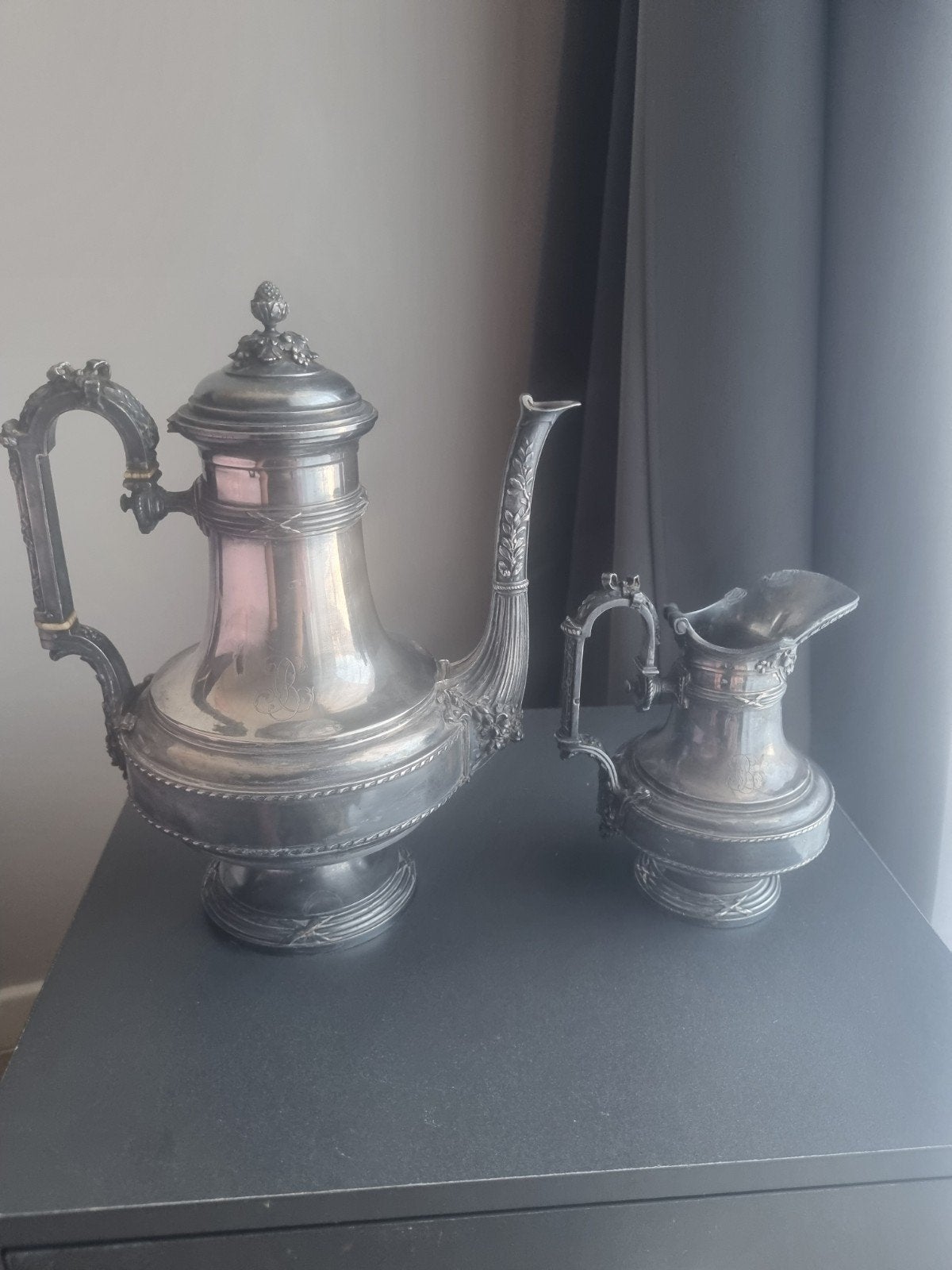 zilveren koffieset (950) - Koffiepot & Melkk, Antiek en Kunst, Ophalen