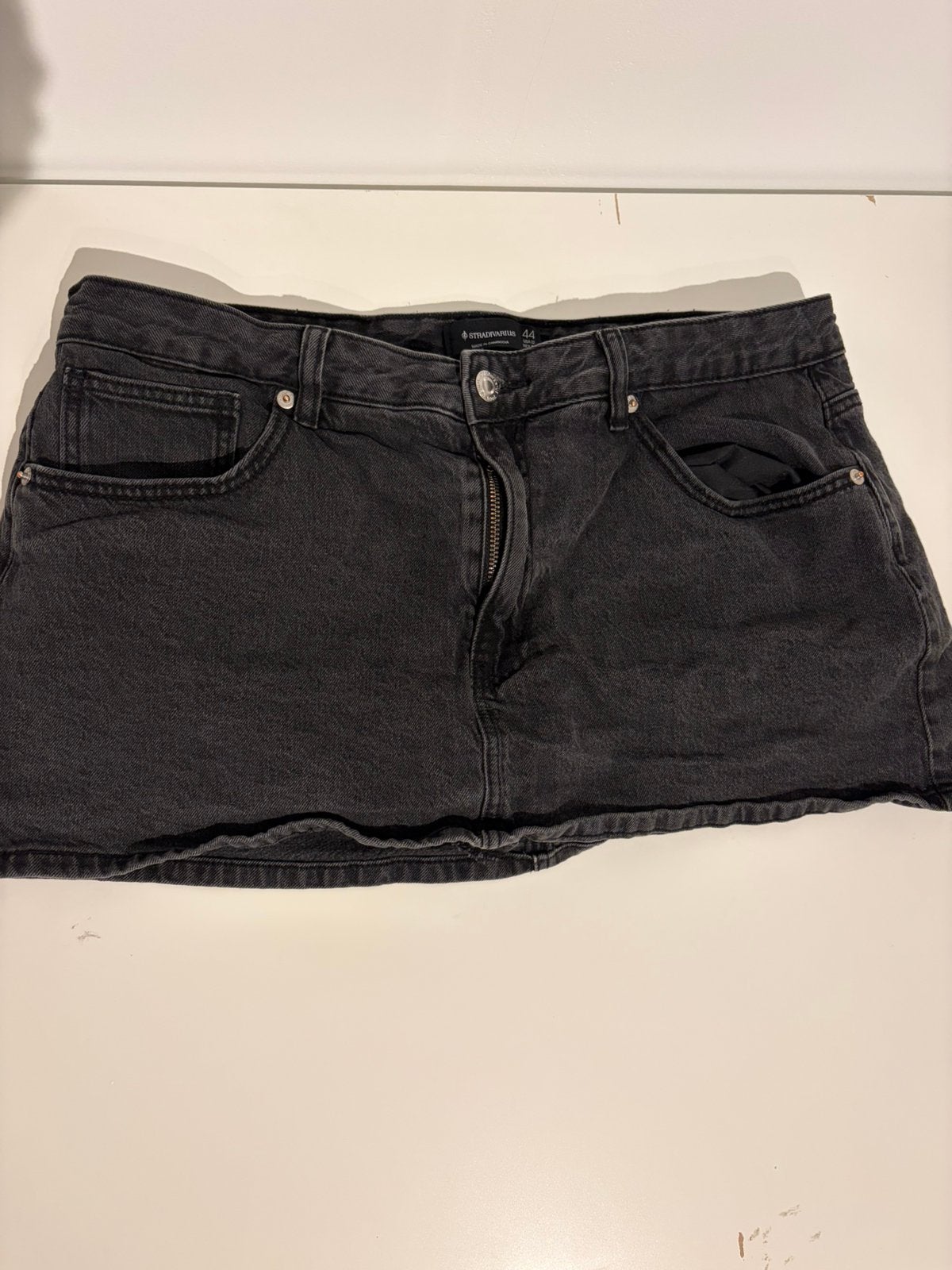 D62 jeansrok met short, Kleding | Dames, Rokken, Verzenden, Zwart, Maat 42/44 (L), Zo goed als nieuw
