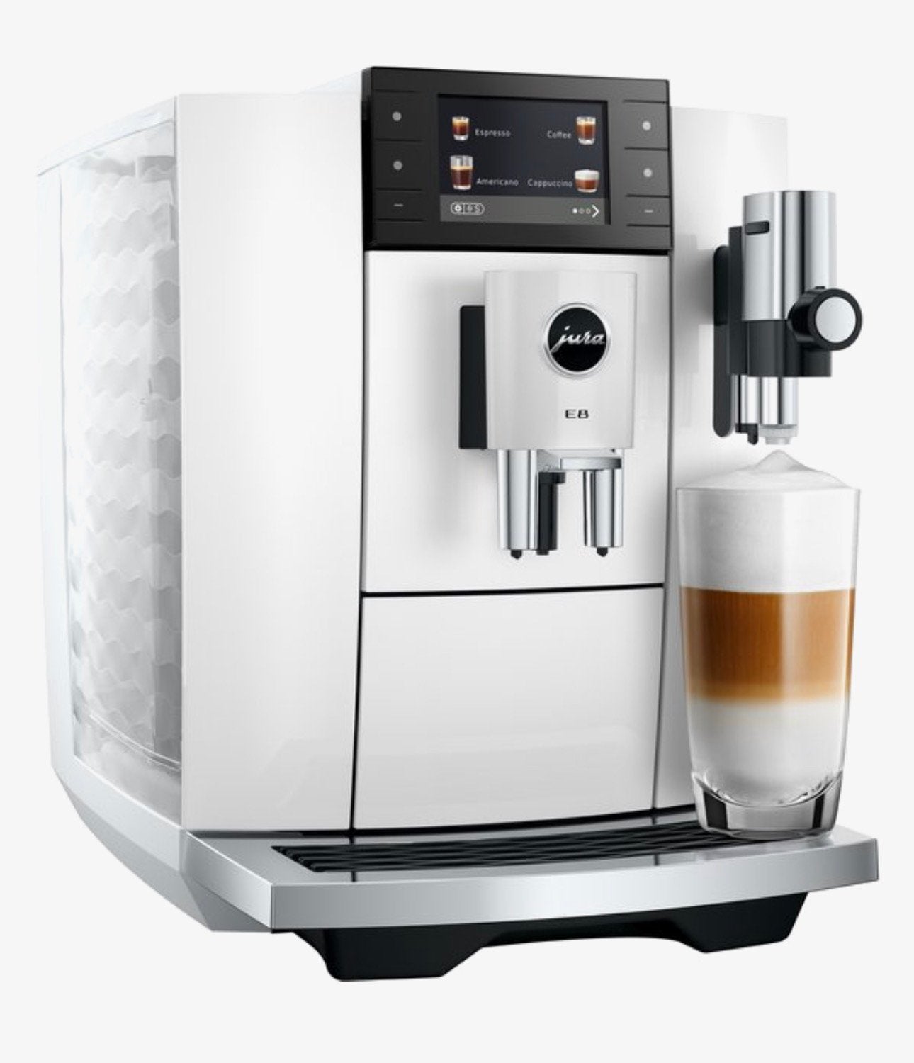 Jura E8 - Piano White - Koffiezetapparaat - Nieuw - SPOT!, Elektronische apparatuur, Ophalen of Verzenden, Zo goed als nieuw, Jura