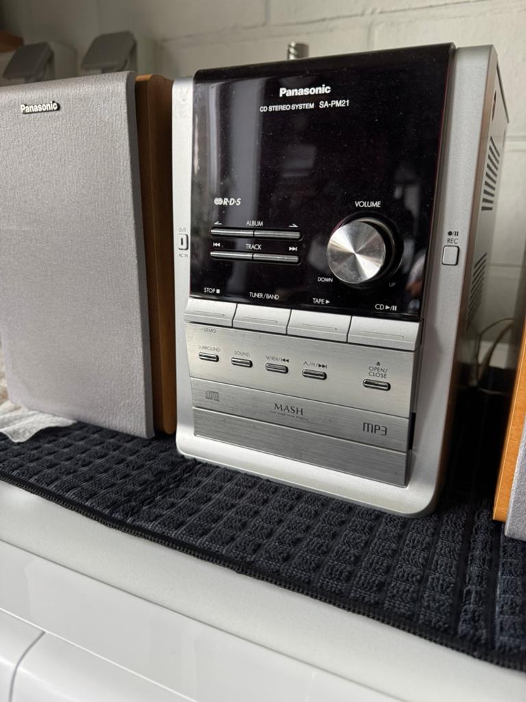 Panasonic Mini hifiketen met cd en casettespeler, Audio, Tv en Foto, Stereoketens, Ophalen, Zo goed als nieuw