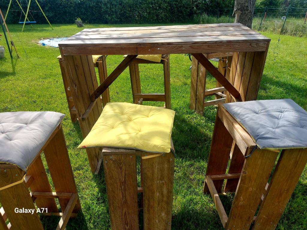 Ensemble de jardin, Jardin & Terrasse, Enlèvement, Utilisé, Bois, Sets de jardin
