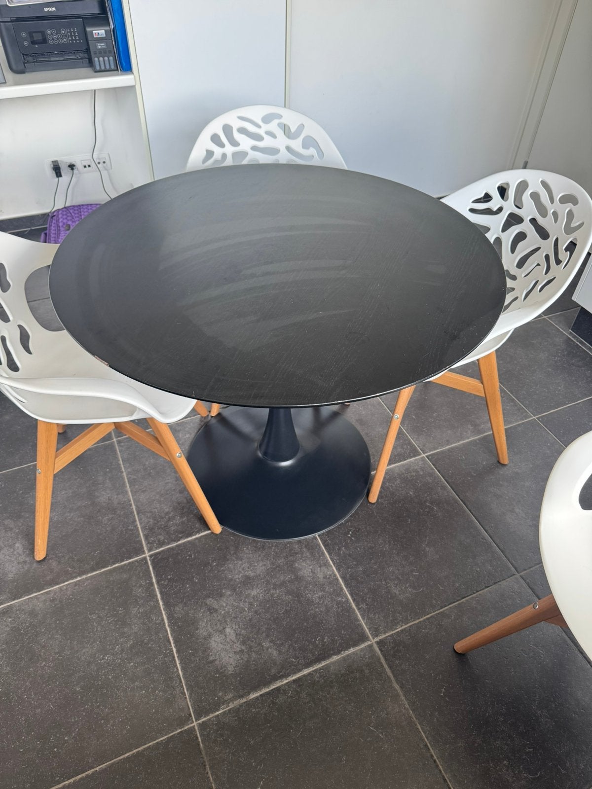 Tafel met 4 stoelen, Huis en Inrichting, Tafels | Eettafels, Ophalen, Zo goed als nieuw