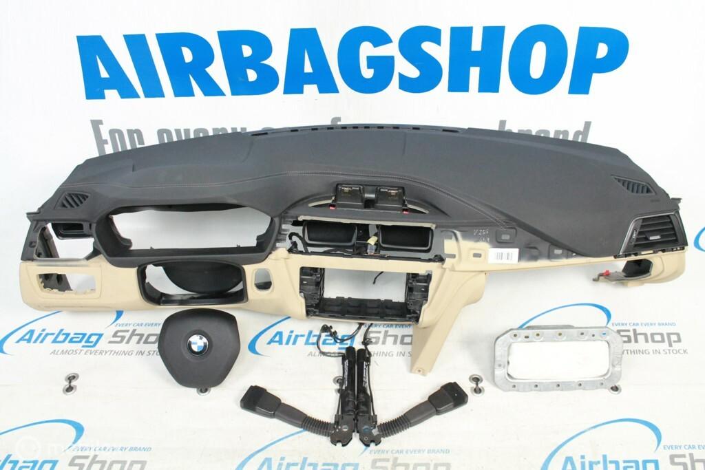 Airbag kit Tableau de bord noir/beige BMW 3 serie F30, Enlèvement ou Envoi, Utilisé