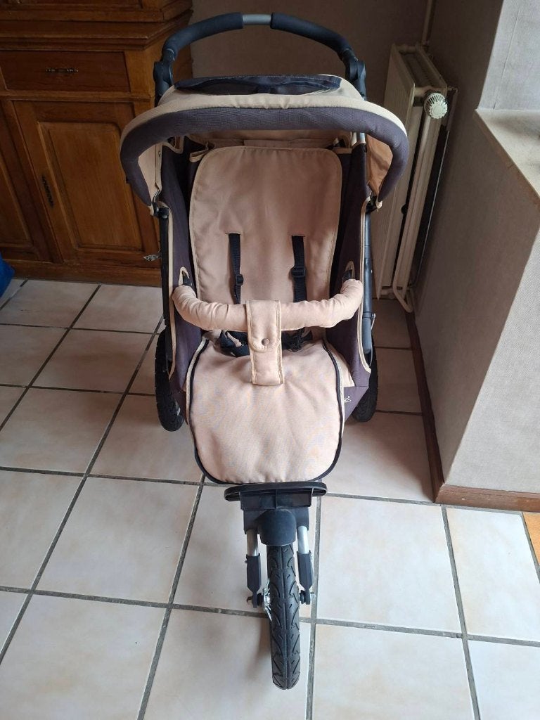 Landau-poussette Premaman, Enfants & Bébés, Poussettes & Combinaisons, Autres marques, Poussette combi, Pneus, Comme neuf