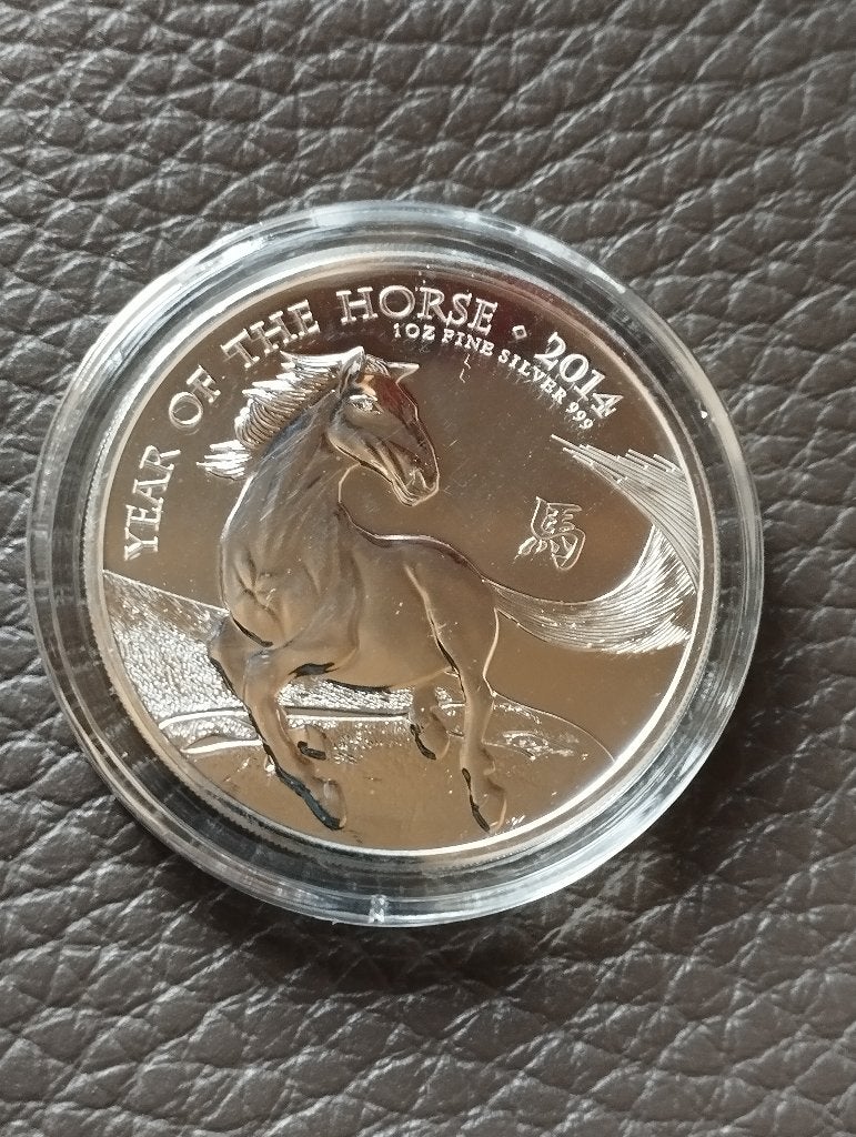 1 oz .999 zilver U.K Year of the Horse 2014, Ophalen of Verzenden, Zilver