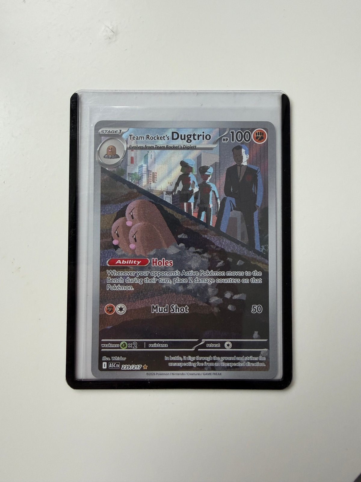 Team Rocket's Dugtrio - (Asc 231) - Ascended Heroes, Ophalen of Verzenden, Nieuw, Losse kaart, Foil