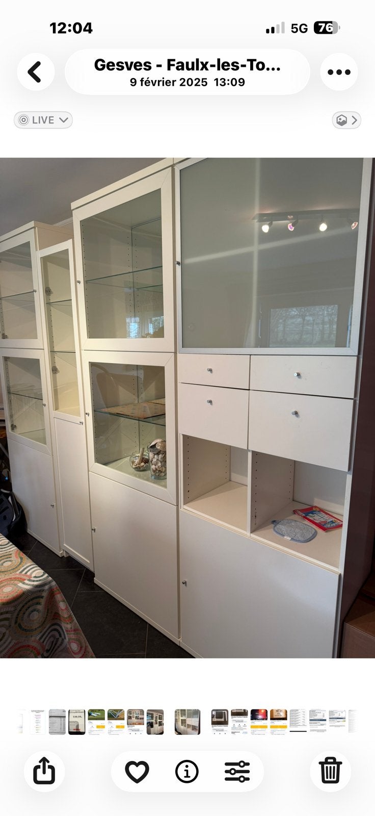 Armoire living ou bibliothèque, Enlèvement, Comme neuf