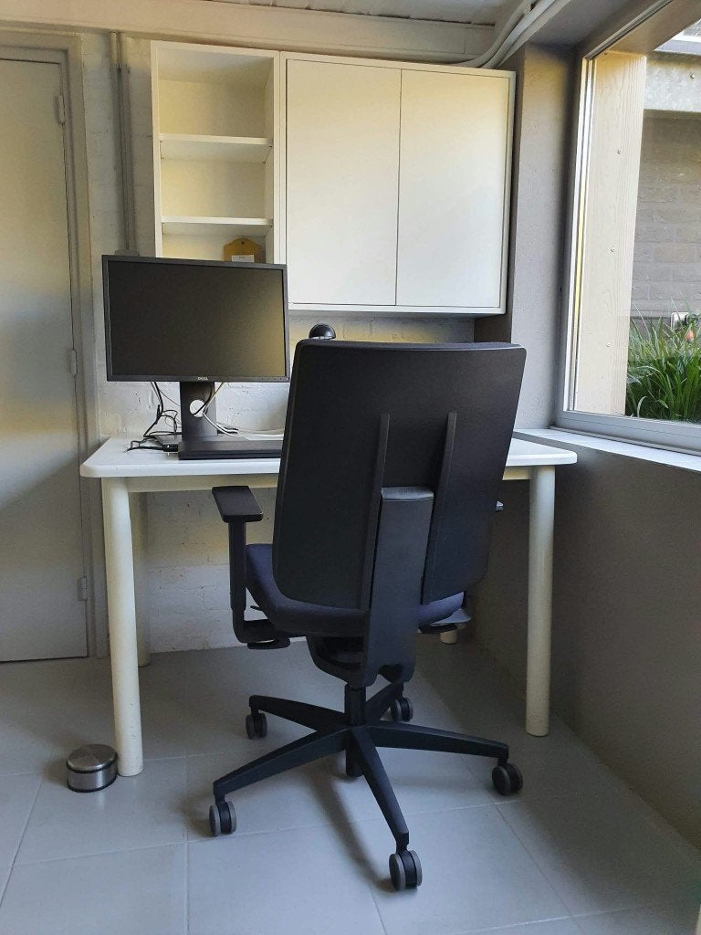 Witte (keuken)tafel, Gebruikt, 100 tot 150 cm, 50 tot 100 cm, Vier personen