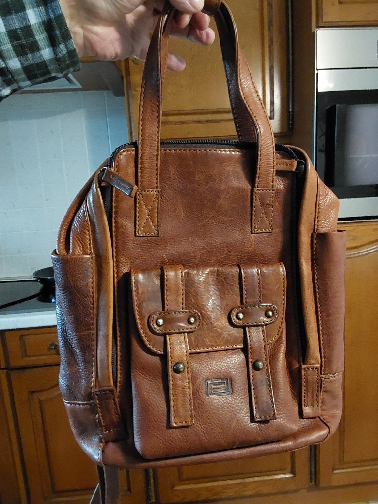 1 rugzak, Ophalen, Zo goed als nieuw, Bruin, Handtas