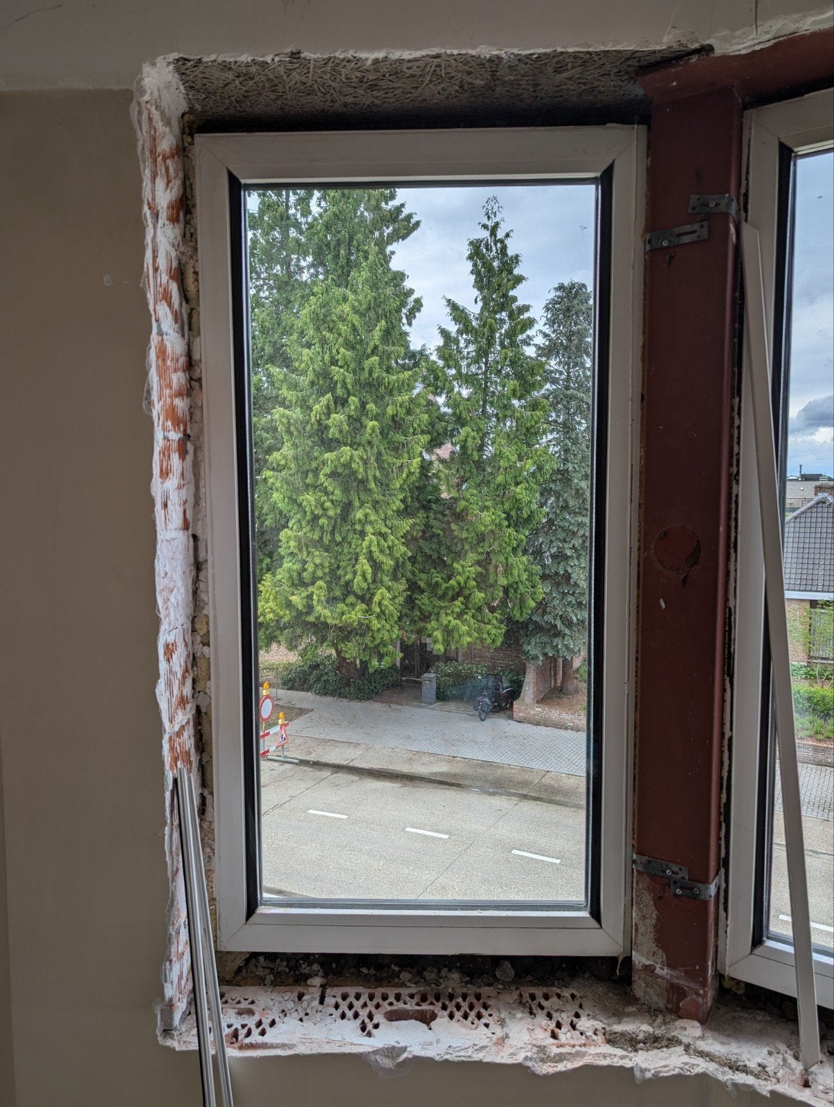 PVC raam met dubbel glas 165 x 68 cm, Ophalen