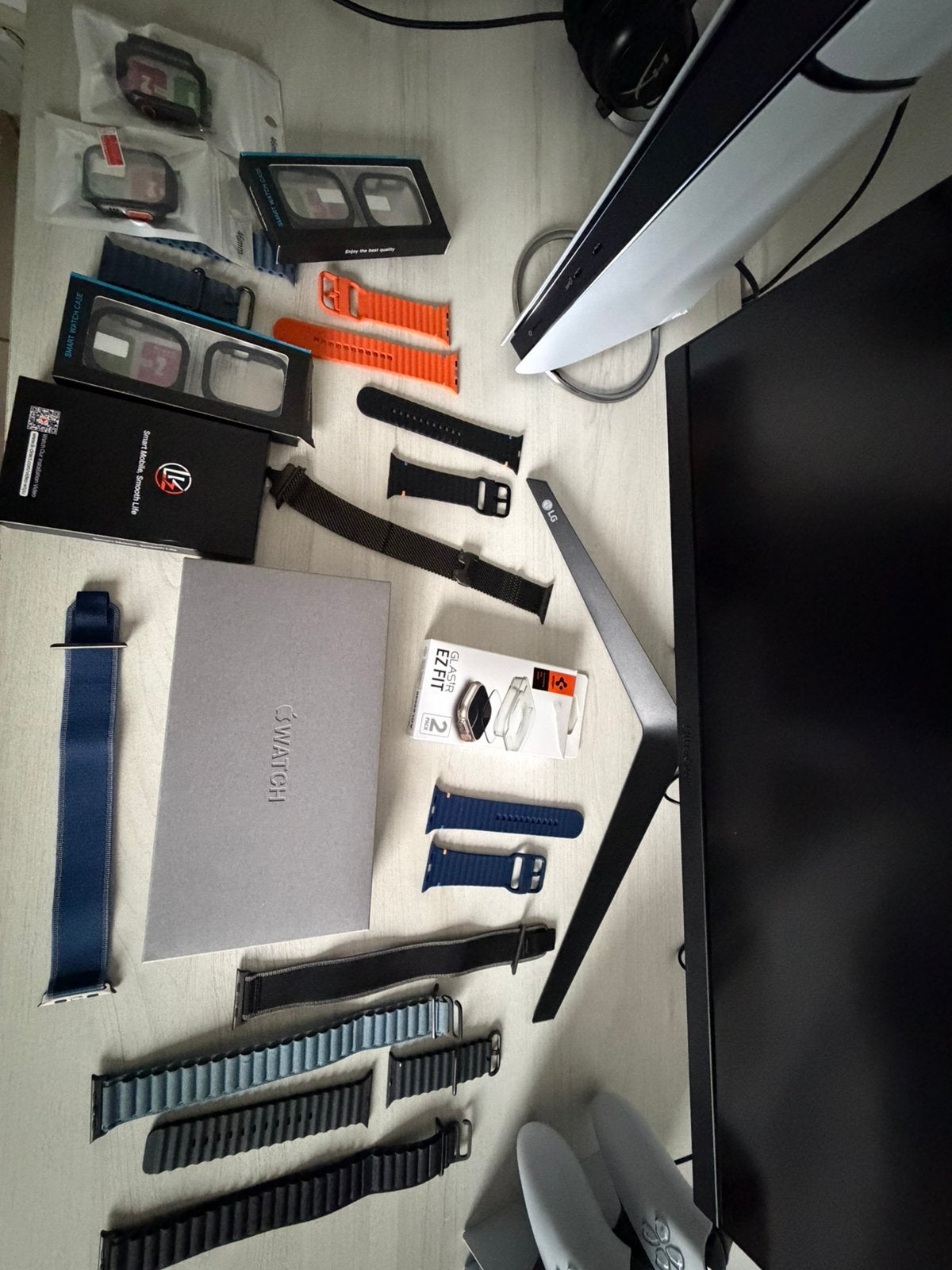 Lot Apple Watch Ultra 3 (49mm) titane noir avec accessoires, Enlèvement, Comme neuf