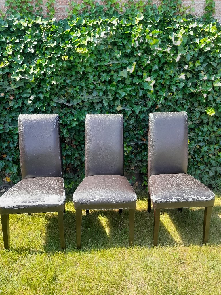 6 stoelen, Huis en Inrichting, Ophalen, Gebruikt, Bruin, Vijf, Zes of meer stoelen