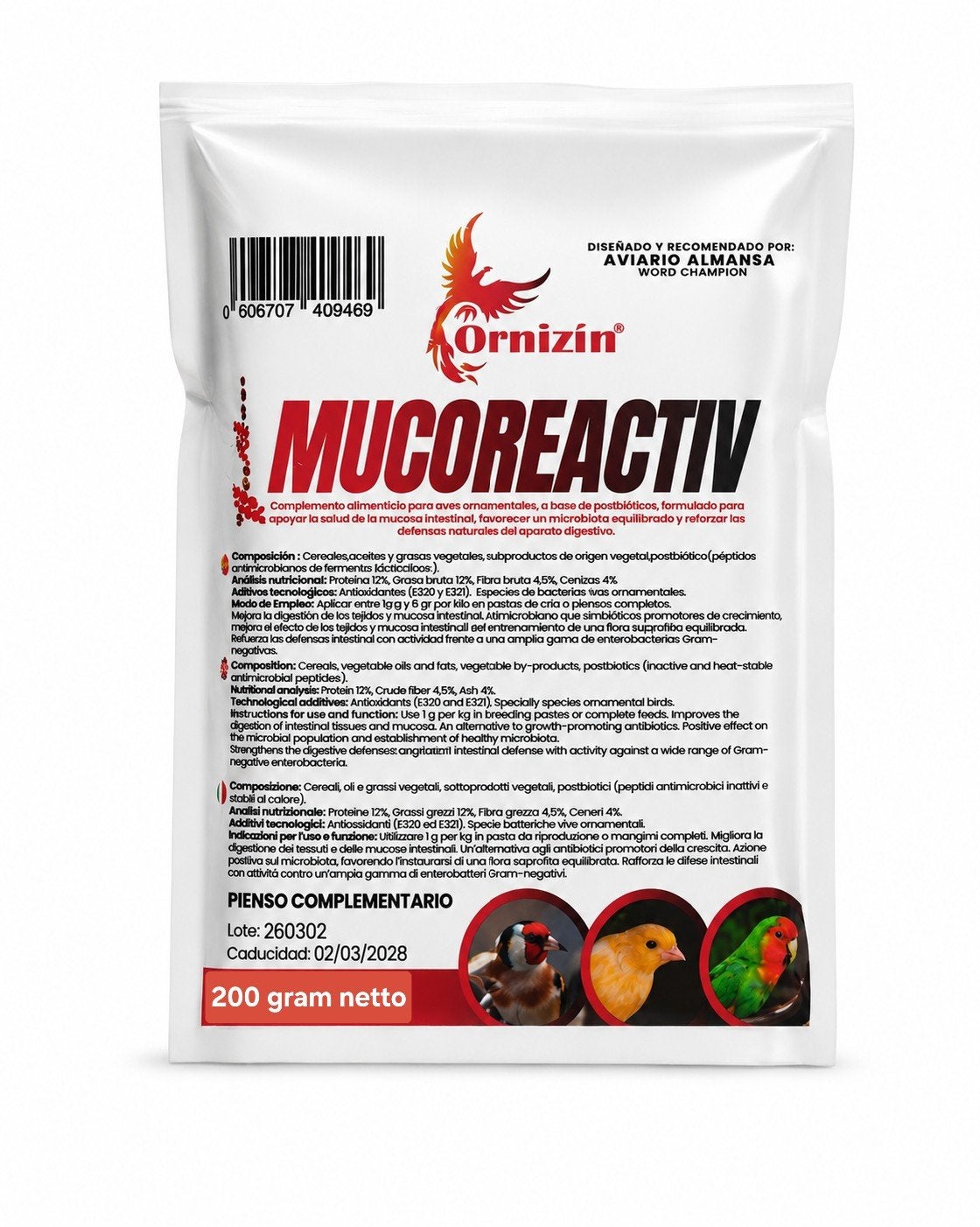 Mucoreactiv 250 grammes - Postbiotiques - Coccidiose et équi, Enlèvement