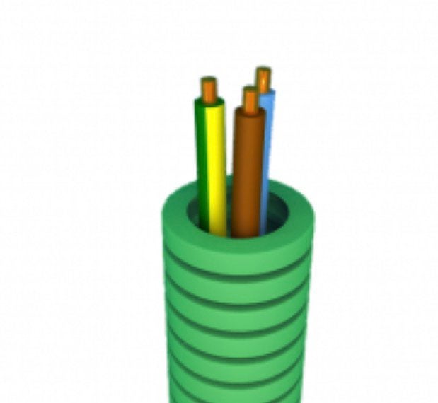 Voorbedrade flexibel d16mm H07Z1-U Cca 3G2,5mm2 100 meter, Doe-het-zelf en Bouw, Ophalen, Nieuw