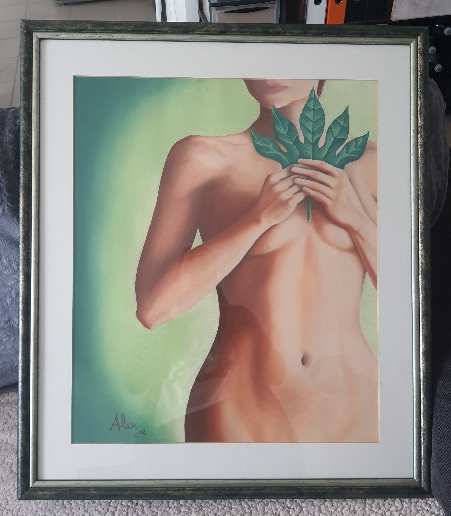 Prachtig origineel droogpastelschilderij "Alex '02", Antiek en Kunst, Kunst | Schilderijen | Klassiek, Ophalen, Overige stijlen