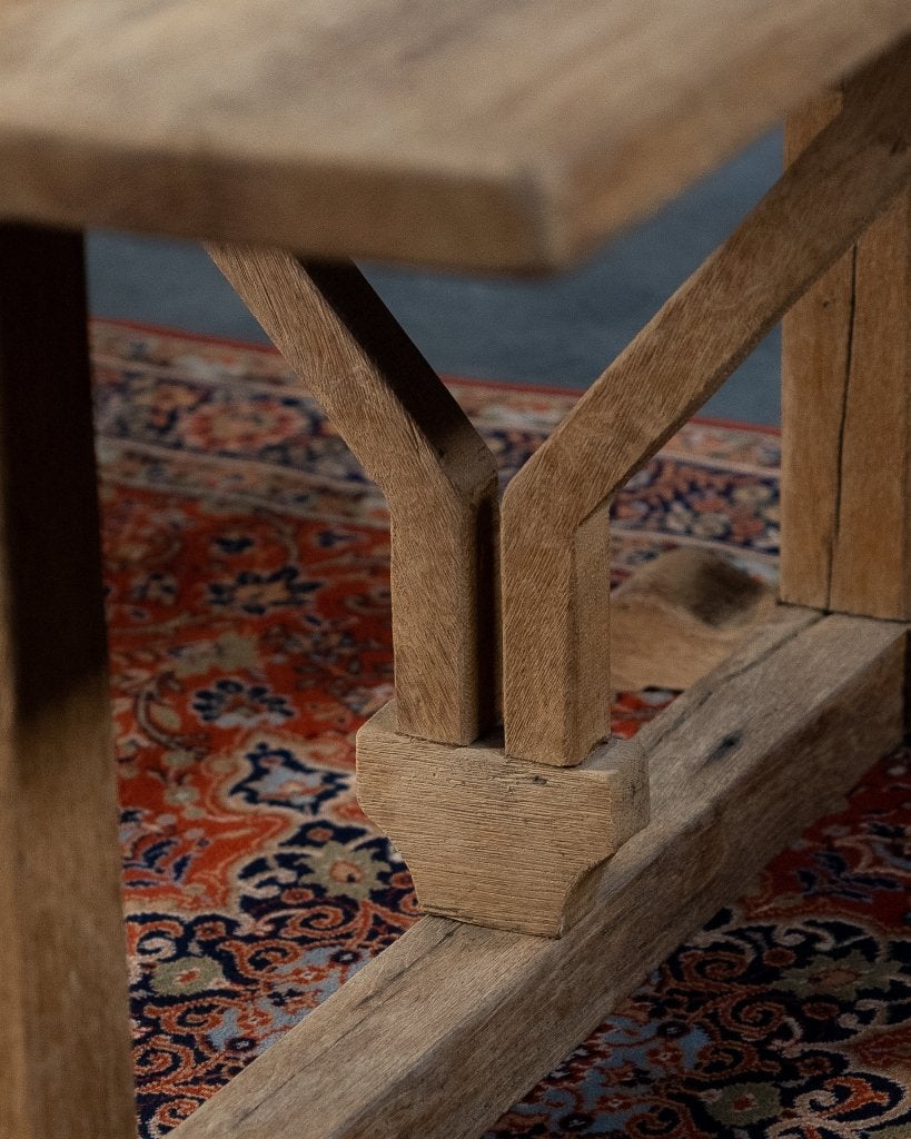 Table Vigneron en chêne massif - Pratique et pliable, Enlèvement, Comme neuf, Chêne, Vigneron tafel