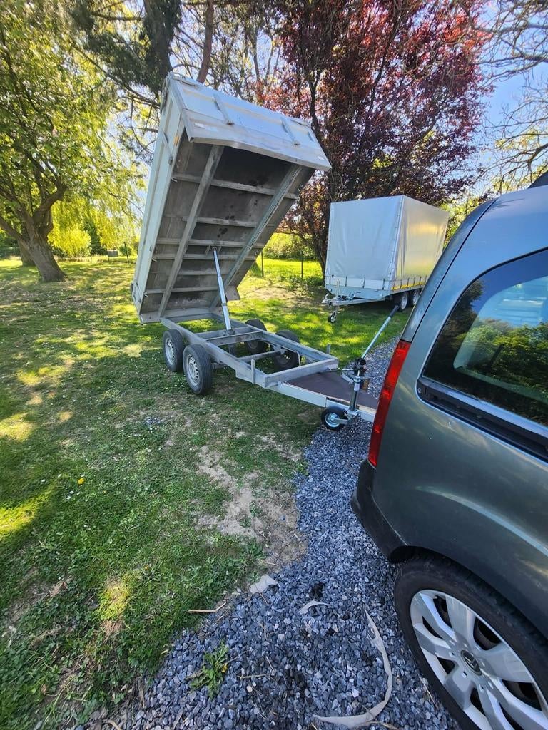 Remorque benante 750kg double essieux dimensions 3mx1.50m, Autos : Divers, Remorques, Enlèvement