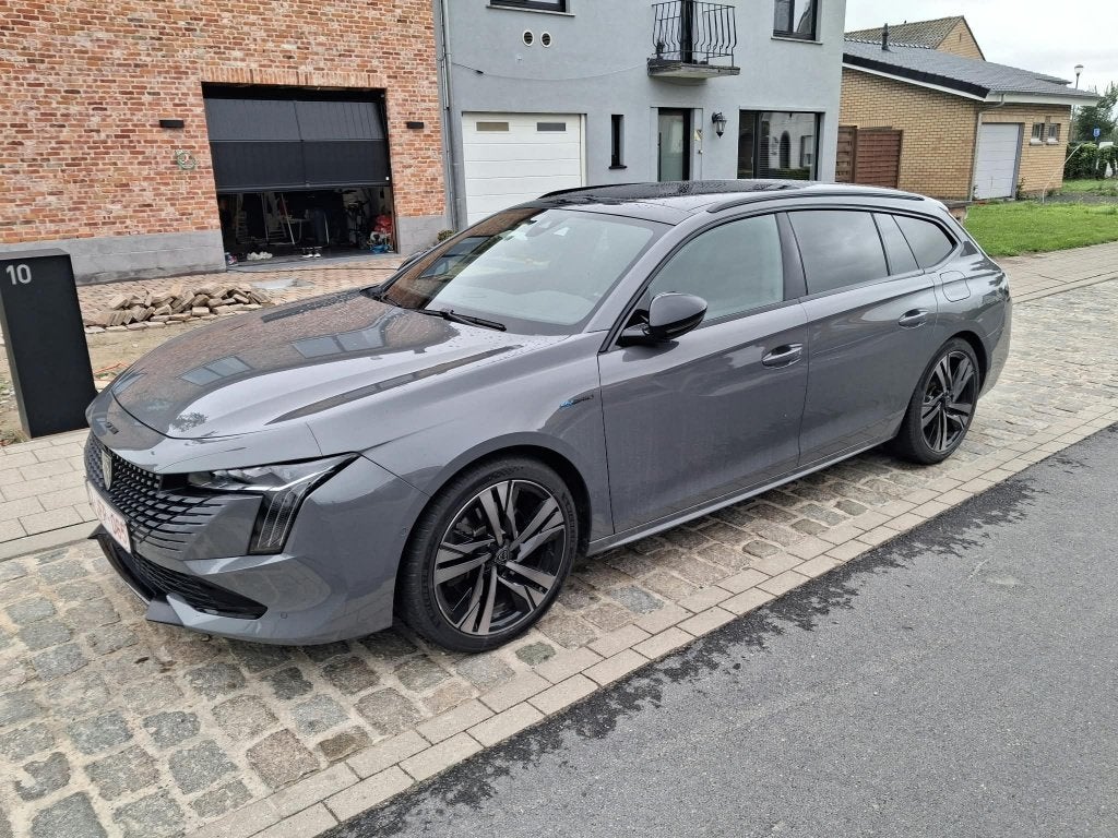 Peugeot 508 SW Hybrid 225 e-EAT8 – 2023, Autos, Cuir, Argent ou Gris, Euro 6, Noir