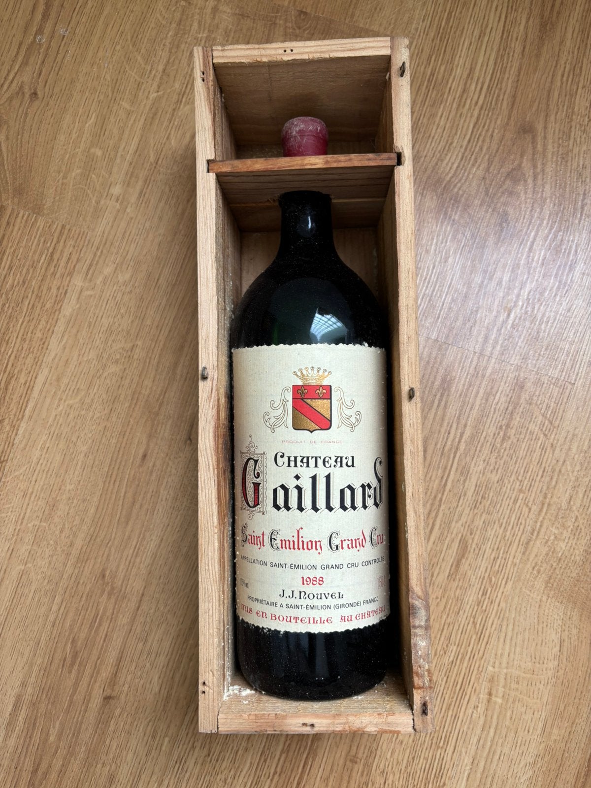 Chateau Gaillard St Emilion Grand Cru 1988, Ophalen, Frankrijk, Zo goed als nieuw, Rode wijn