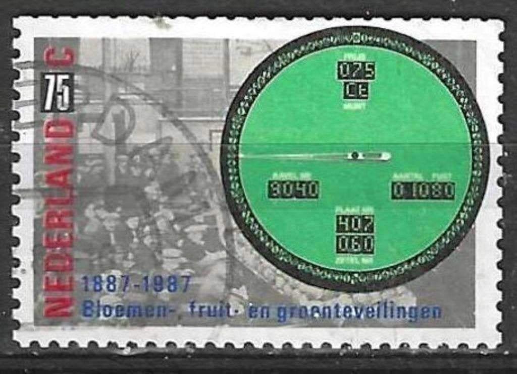 Nederland 1987 - Yvert 1291 - Veilingen - Klok (ST), Verzenden, Gestempeld