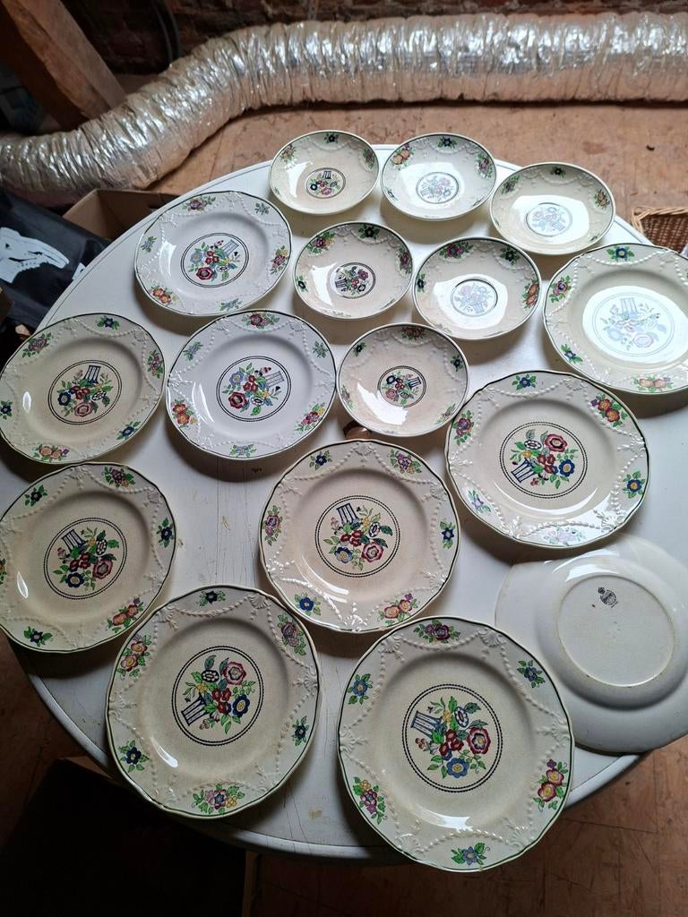 Mintons England serveerbordenset, Antiek en Kunst, Antiek | Servies compleet, Ophalen
