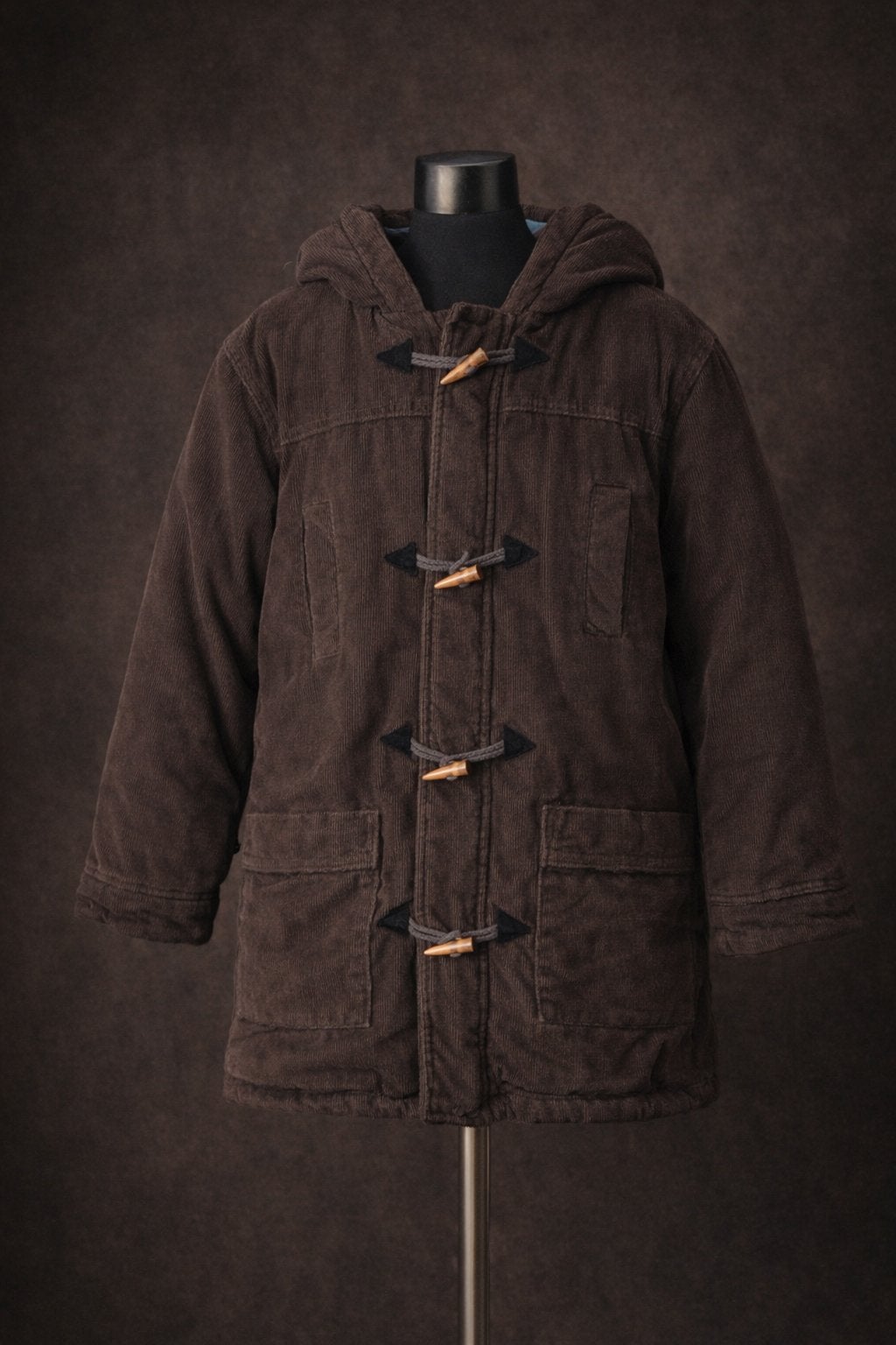 Winterjas donkerbruin  T150 TBE met capuchon, Kinderen en Baby's, Ophalen of Verzenden, Gebruikt, Jongen of Meisje, Jas