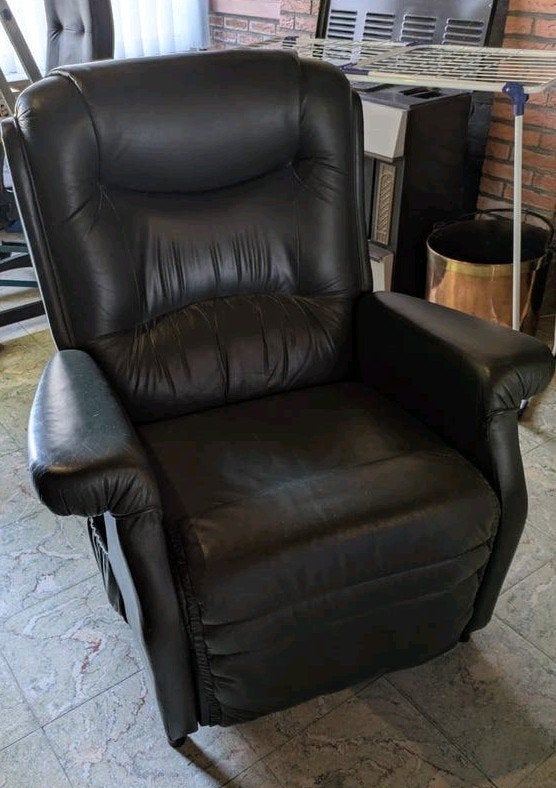 Siège relax en cuir, câble endommagé, 75 à 100 cm, Klassiek, Enlèvement, Utilisé