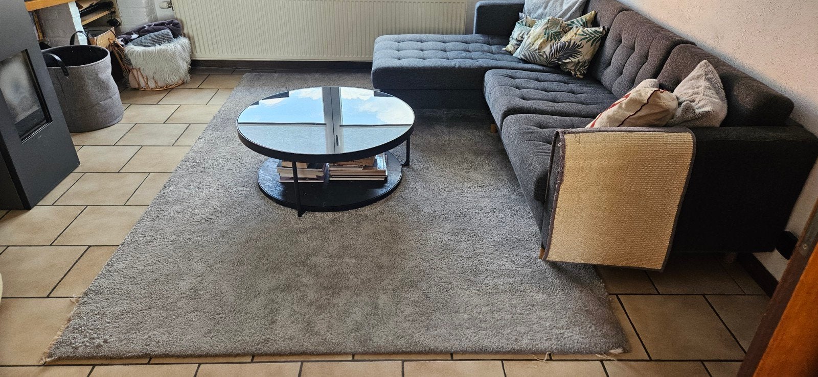 Tapis poil court 200×300, Enlèvement, Gris