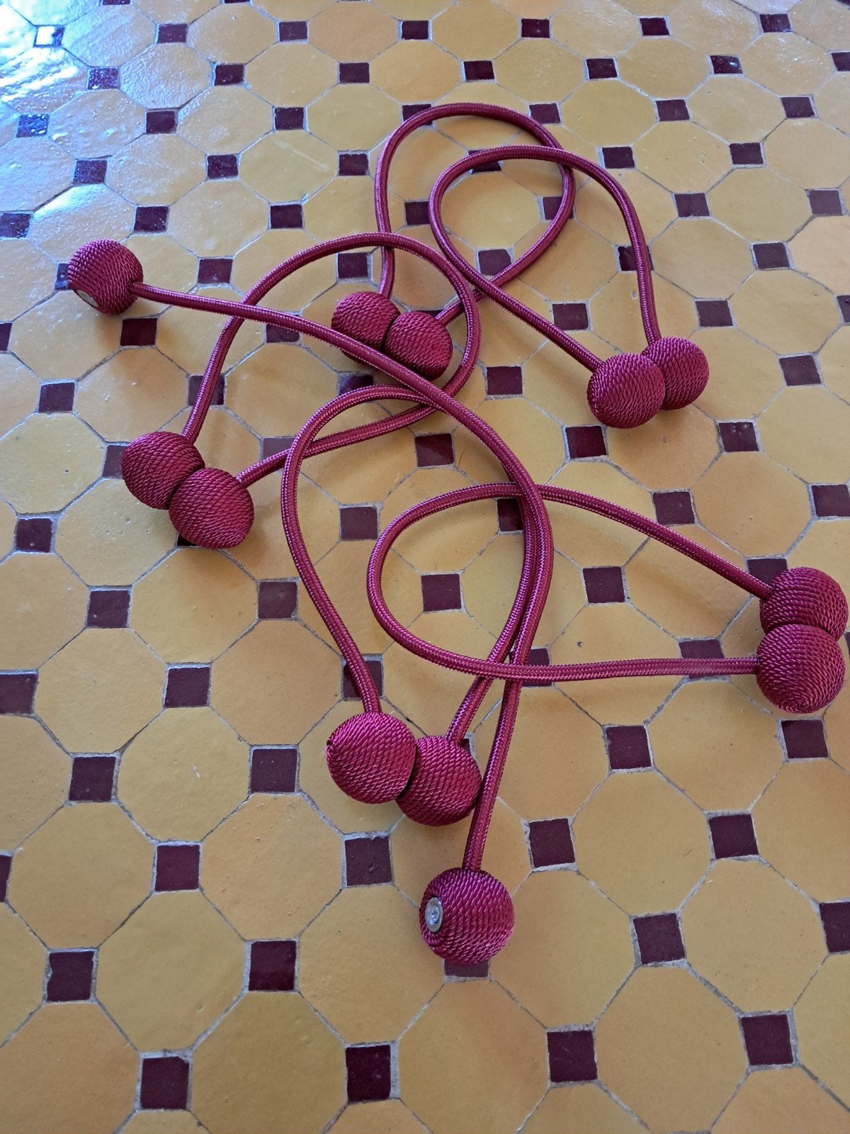 Lot de 6 Attaches de Rideaux Magnétiques Vieux Rose, Enlèvement, Rose