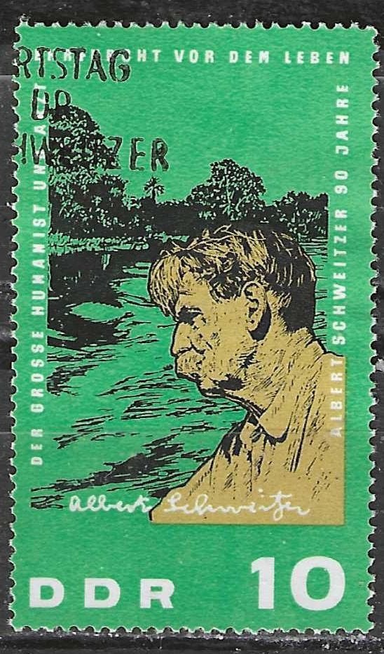 Allemagne DDR 1965 - Yvert 783 - Albert Schweitzer (ST), Envoi, RDA, Affranchi