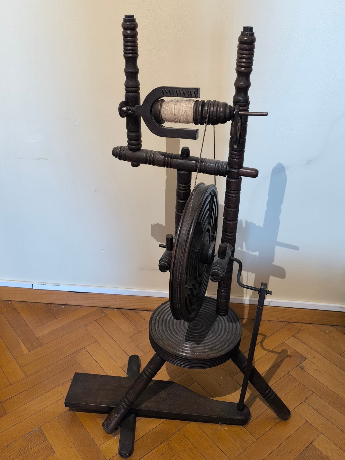 houten spinnenwiel, Hobby en Vrije tijd, Ophalen
