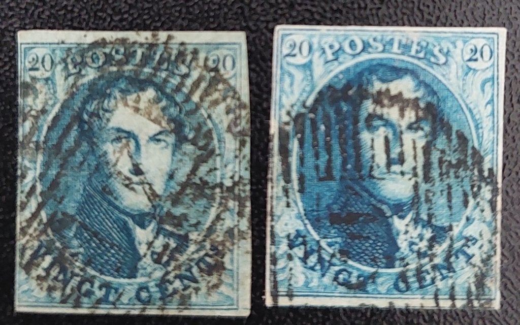 België OPC 7 + 7A Z.M. Koning Leopold I, Postzegels en Munten, Ophalen of Verzenden, Gestempeld, Staatshoofden