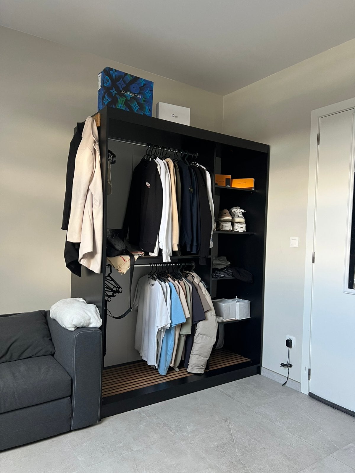 kledingkast 145x200 cm – open garderobekast, Huis en Inrichting, Kasten | Kleerkasten, Ophalen, 100 tot 150 cm, 100 tot 150 cm