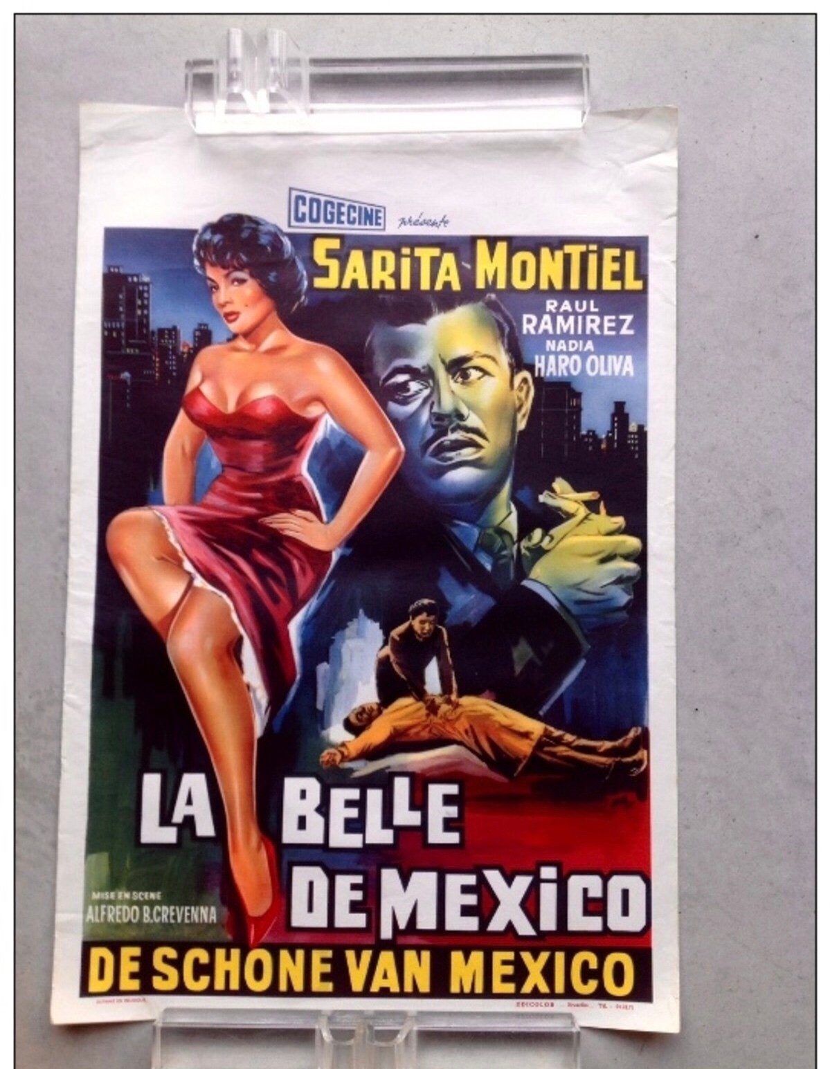 Sarita Montiel "la belle de Mexico "affiche ancienne 1956, Collections, Posters & Affiches, Envoi, Comme neuf
