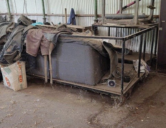 Werktafel en transportkar, Ophalen, Gebruikt