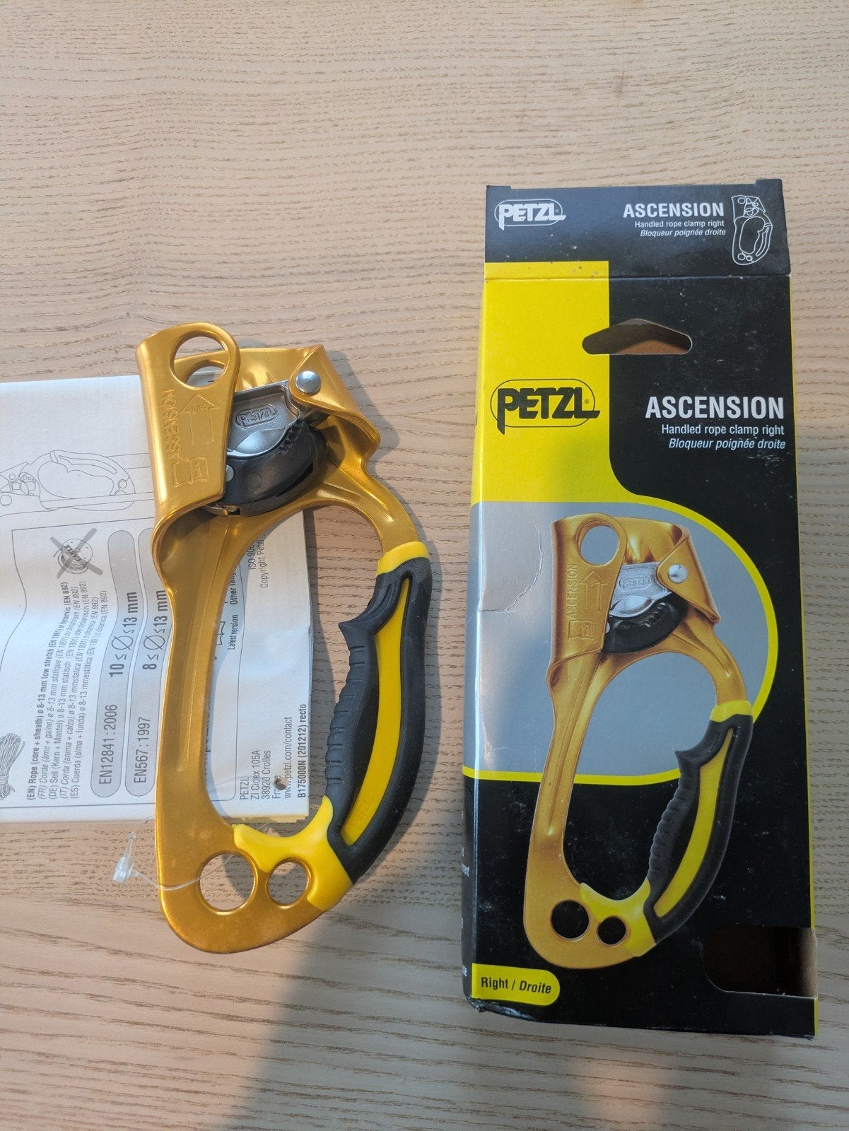 Petzl handstijgklem rechts, Sports & Fitness, Enlèvement ou Envoi, Neuf, Accessoire d'escalade
