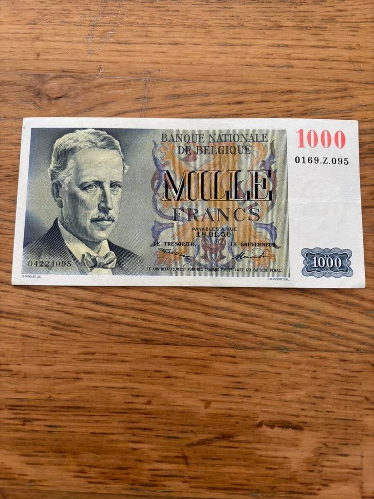 1000 Francs eeuwfeest A/unc! Verzamelstuk, Ophalen of Verzenden